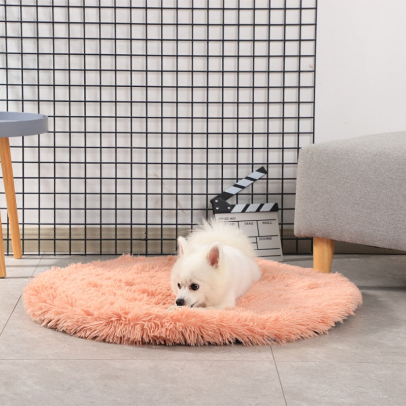 Super Soft Round Plush Dog Mat