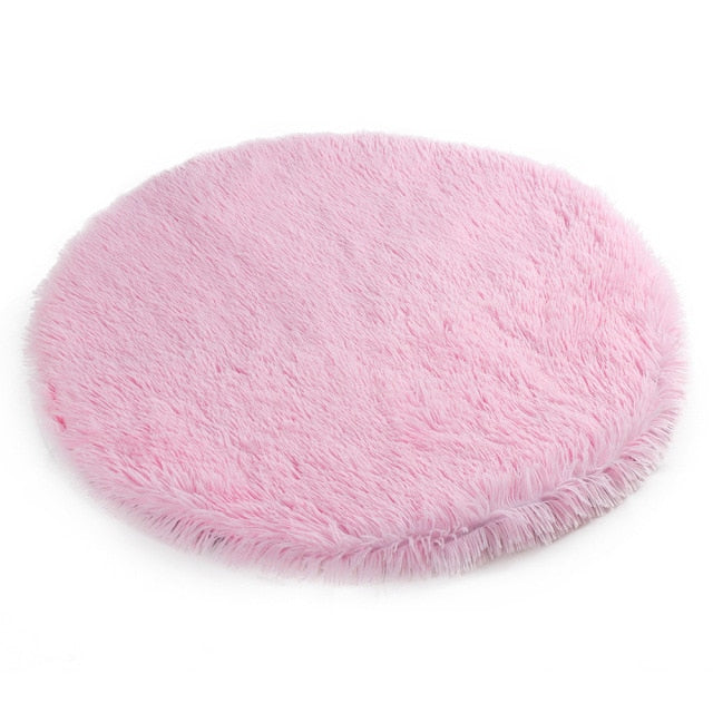 Super Soft Round Plush Dog Mat