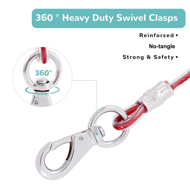 Strong Chew Proof Steel Cable Dog Leash