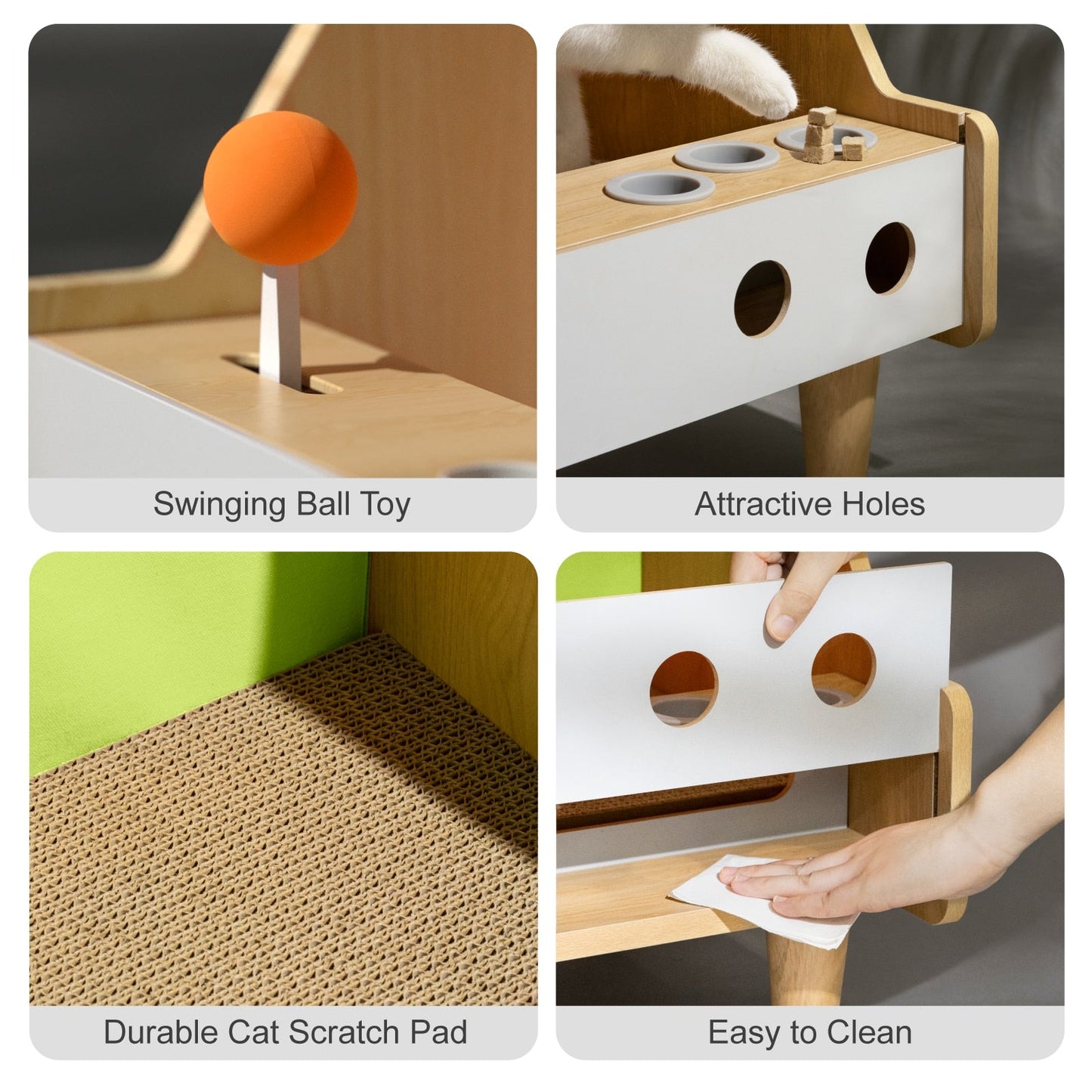 Wooden Game Machine Style Cat House