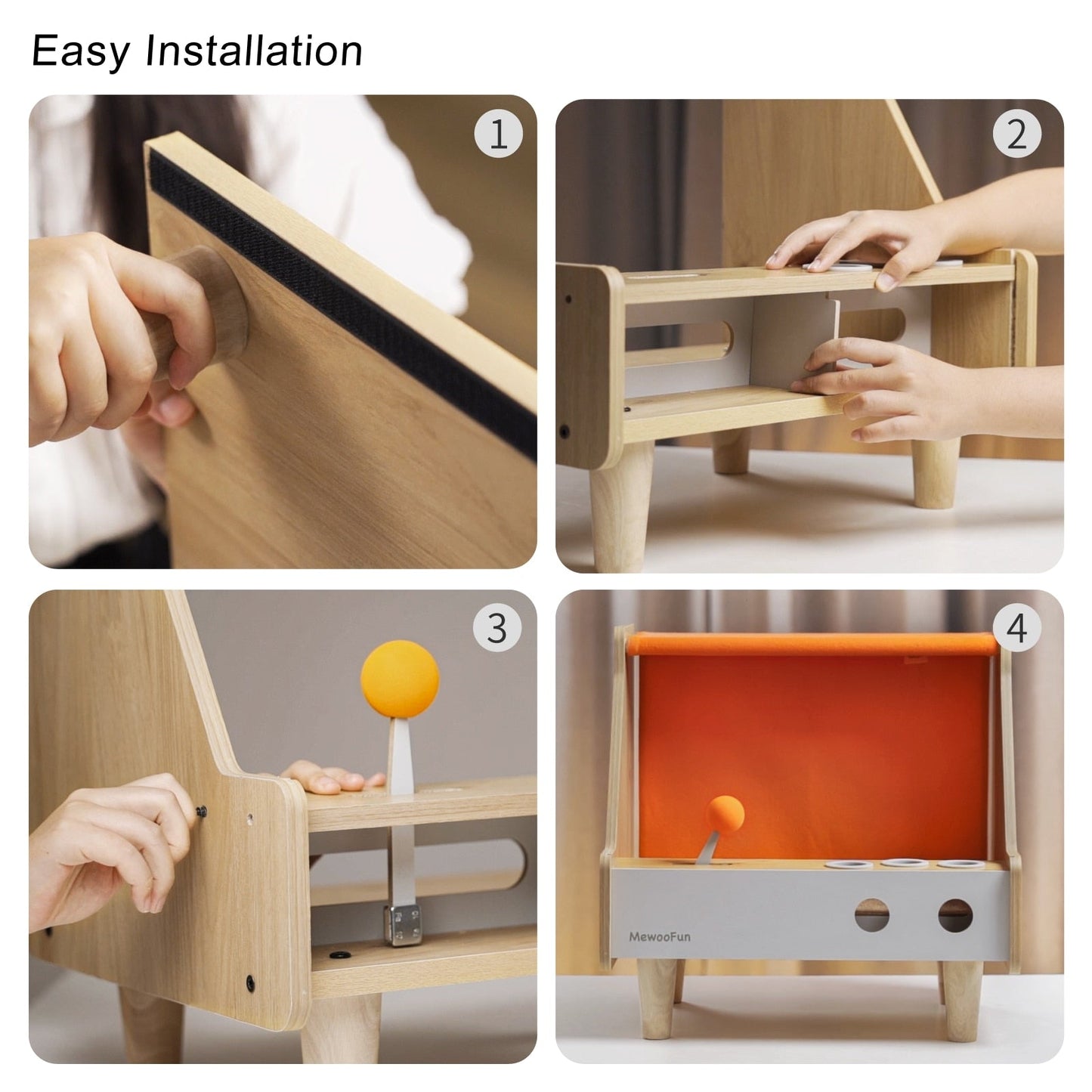 Wooden Game Machine Style Cat House