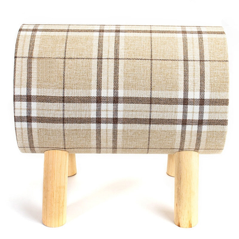 Winter Cat Wooden Cylinder House