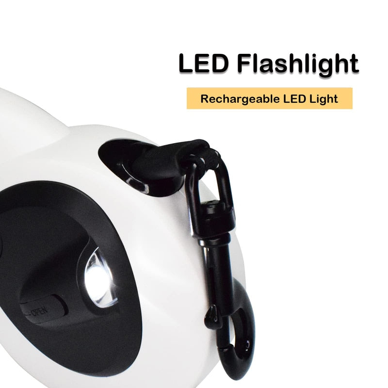 Retractable LED Flashlight 5M Dog Leash