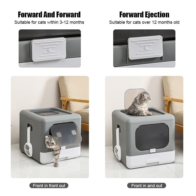 Fully Enclosed Odor Proof Cat Litter Box