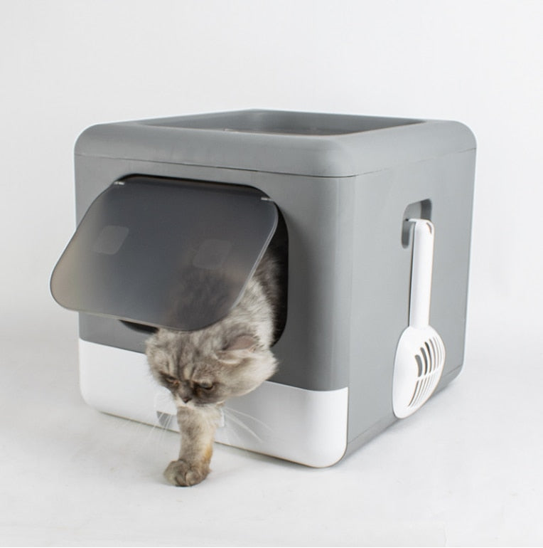 Fully Enclosed Odor Proof Cat Litter Box