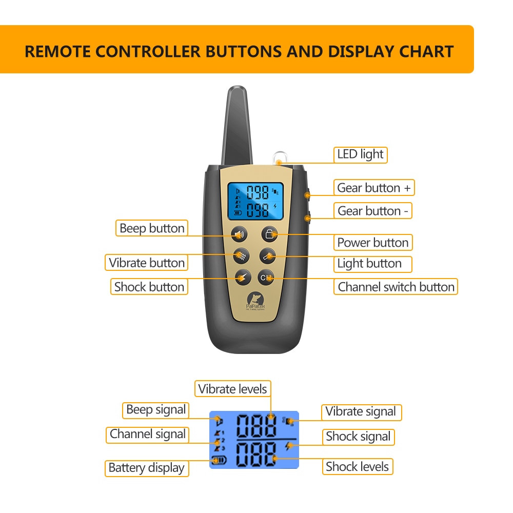 1000m Light Weight Electric Dog Training Collar