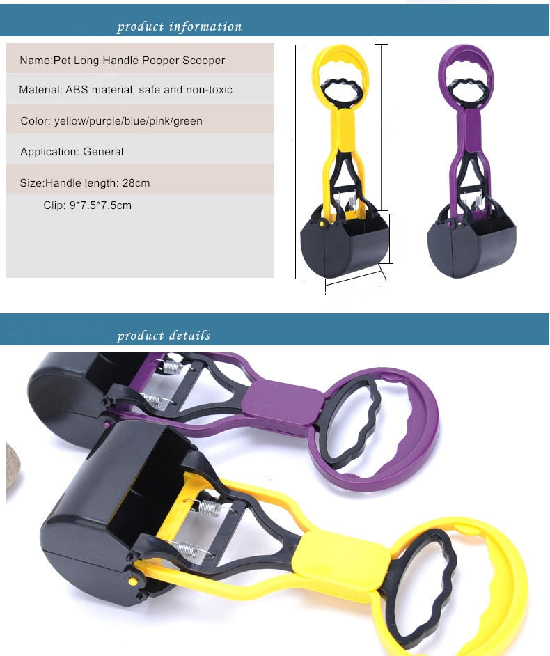 Long Handle Jaws Dog Poop Scooper