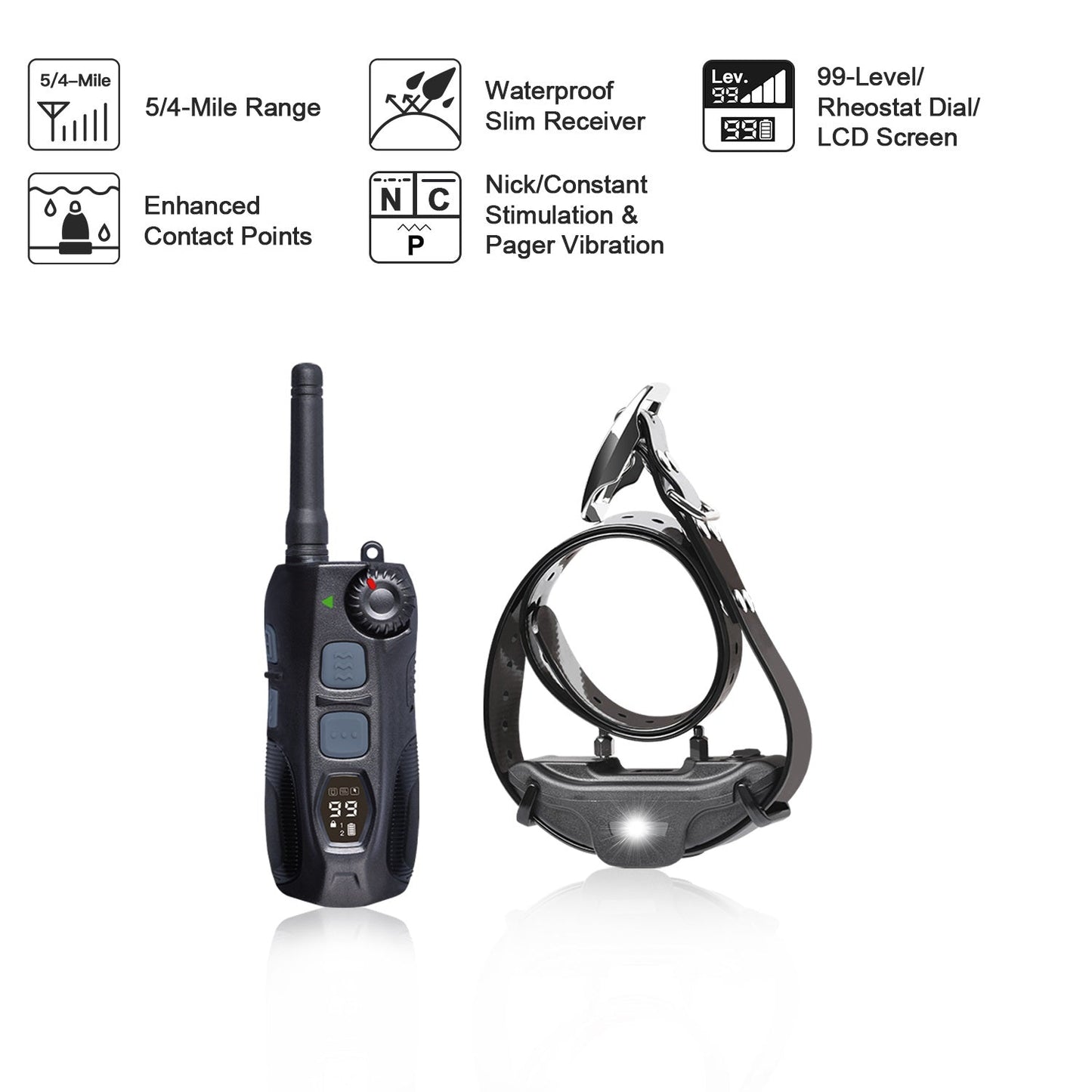 Premium 2000m Dog Hunting Long Range Training Collar