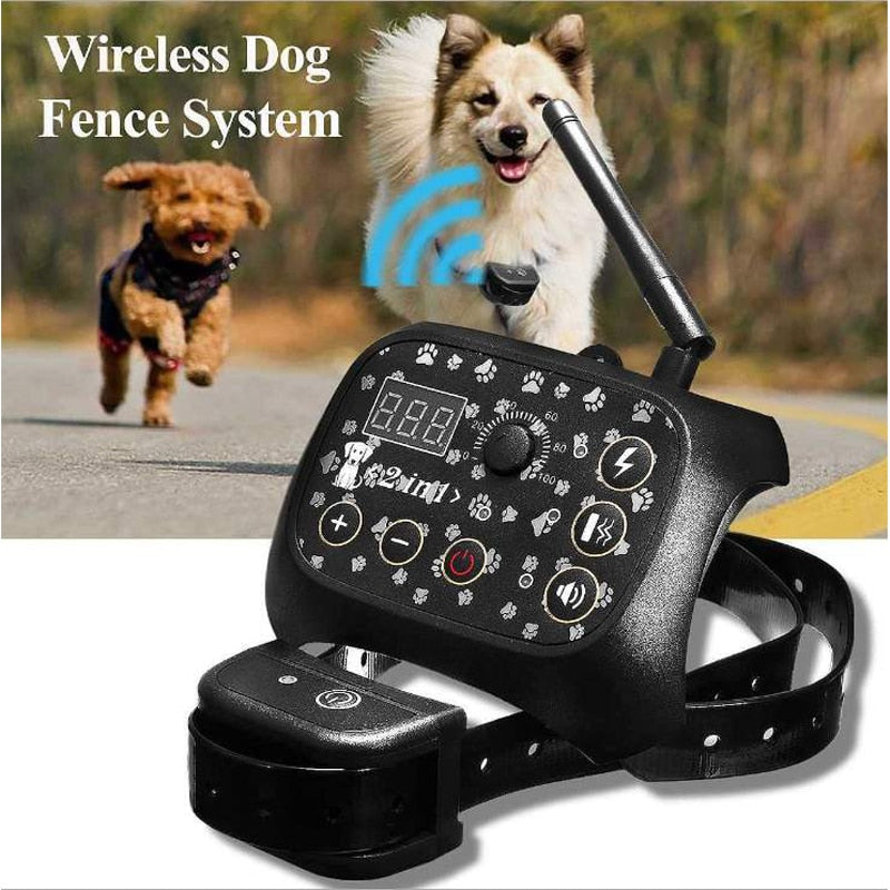 Wireless Fence 2 in 1 Dog Outdoor Training Collar