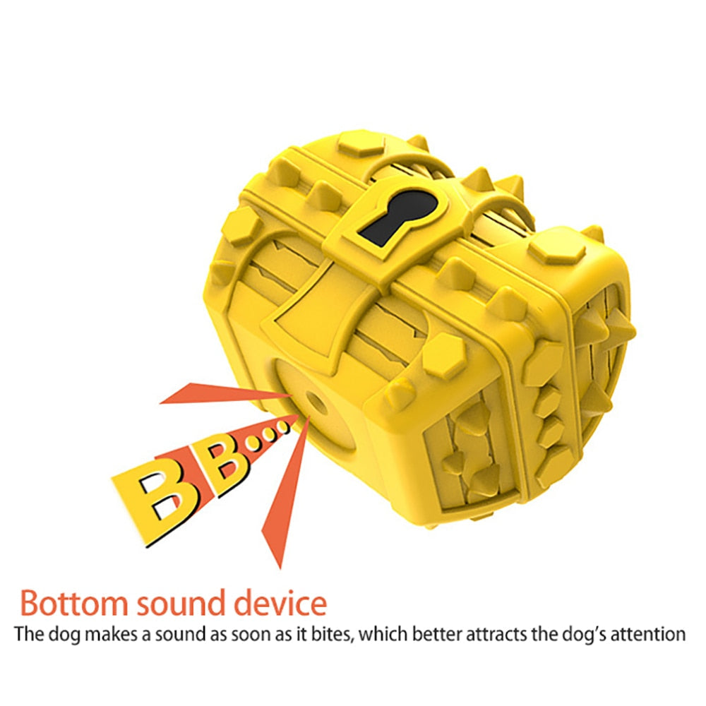Squeaky Treasure Box Molar Dog Toys