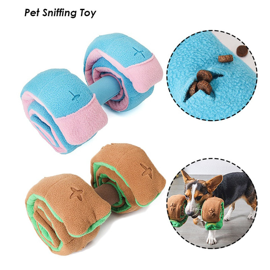 Dog Puzzle Toy Snuffle Dumbbell