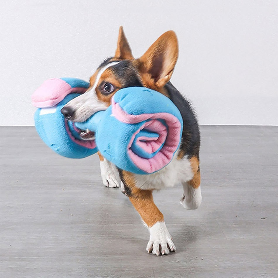 Dog Puzzle Toy Snuffle Dumbbell