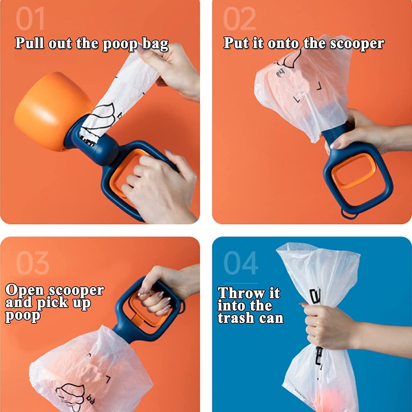 Portable Dog Poop Waste Scooper