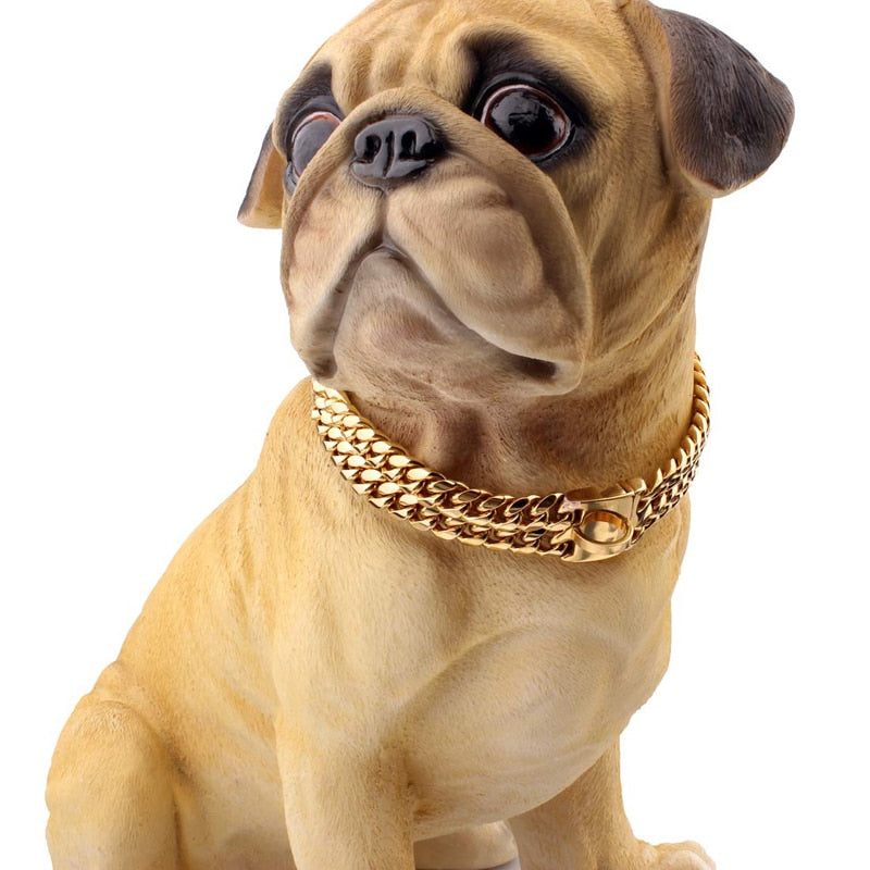 Luxury 18K Gold Plated Cuban Dog Chain
