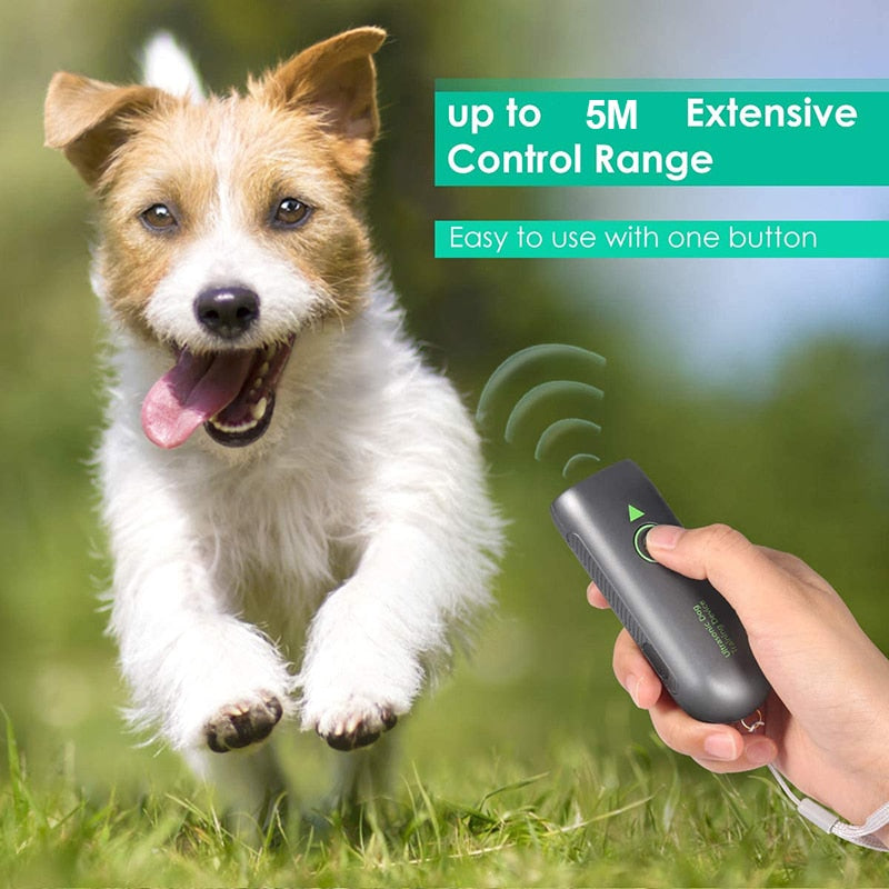 Ultrasonic Dog Built In Flashlight Anti Bark Device
