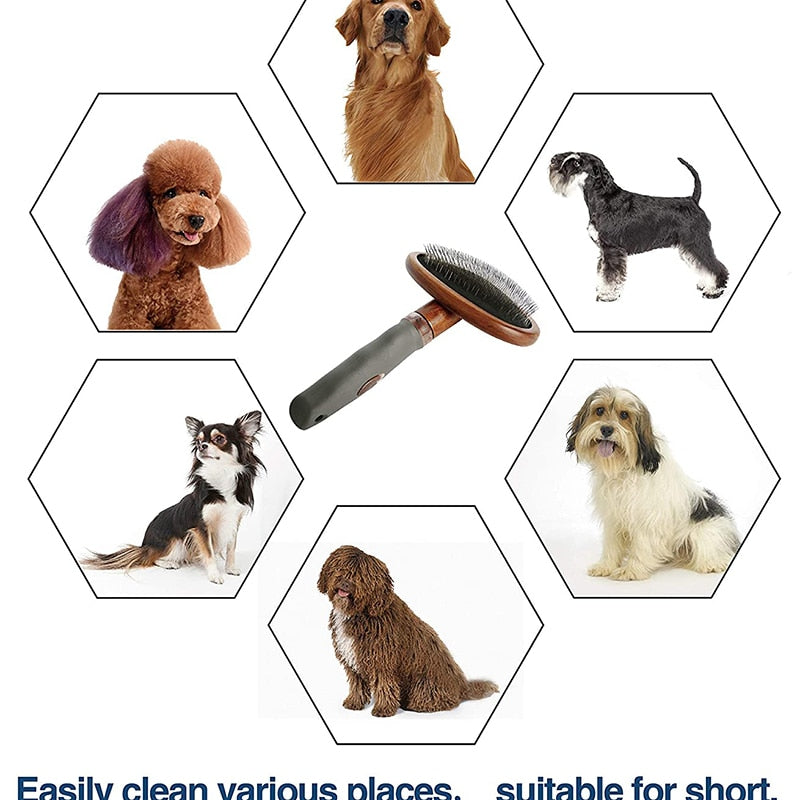 Lotus Wood Dog Grooming Brush