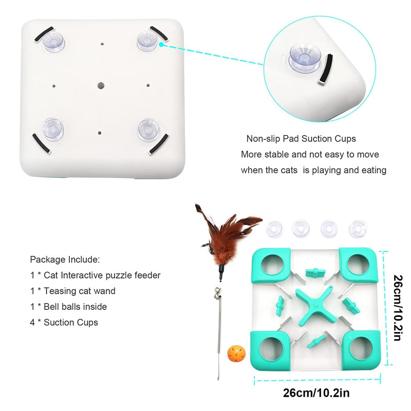 Interactive Cat Treat Puzzle Slow Feeder Toys