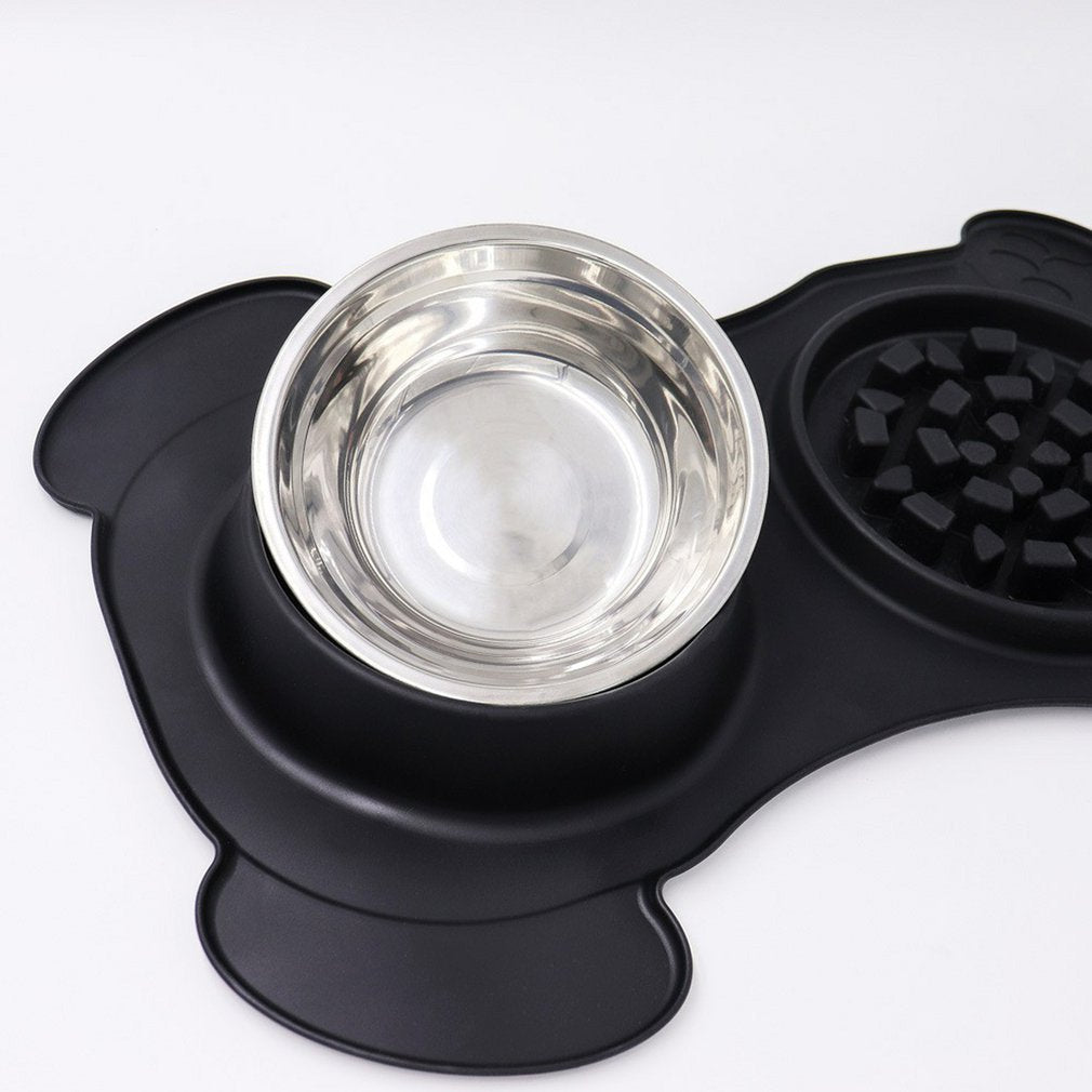 2 In 1 Slow Feeder Dog Bowl