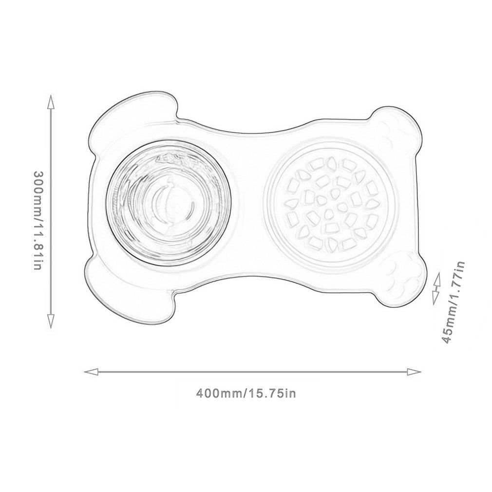 2 In 1 Slow Feeder Dog Bowl