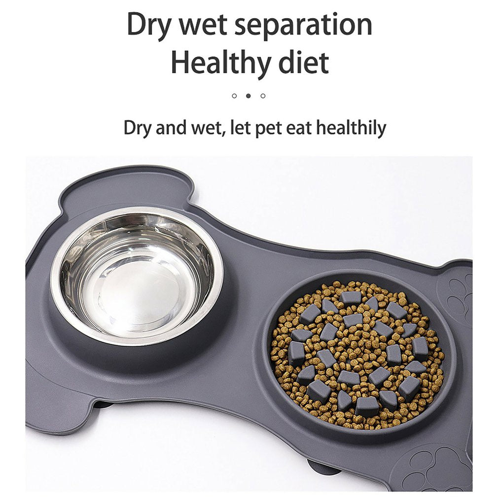 2 In 1 Slow Feeder Dog Bowl