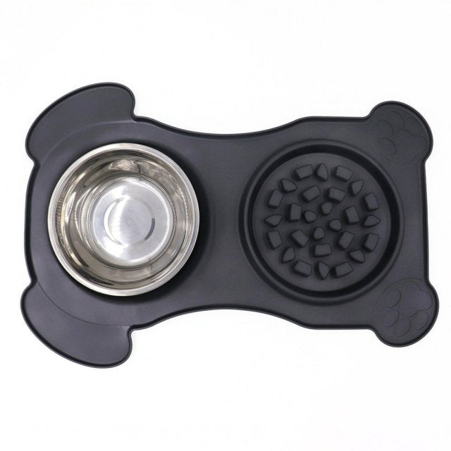 2 In 1 Slow Feeder Dog Bowl