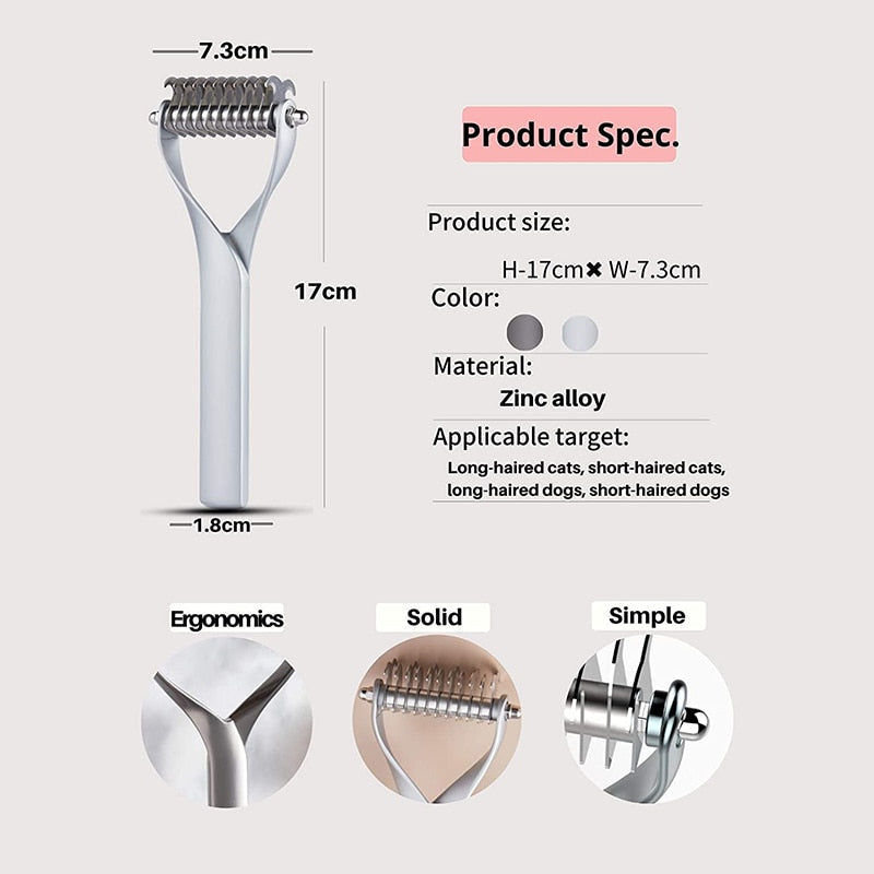 Professional Rustproof Dematting 2 Sided Dog Comb