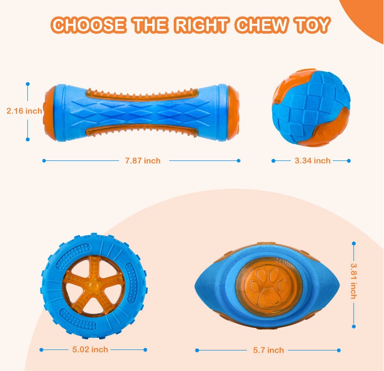 4PCS Dog Squeaky Chew Toys