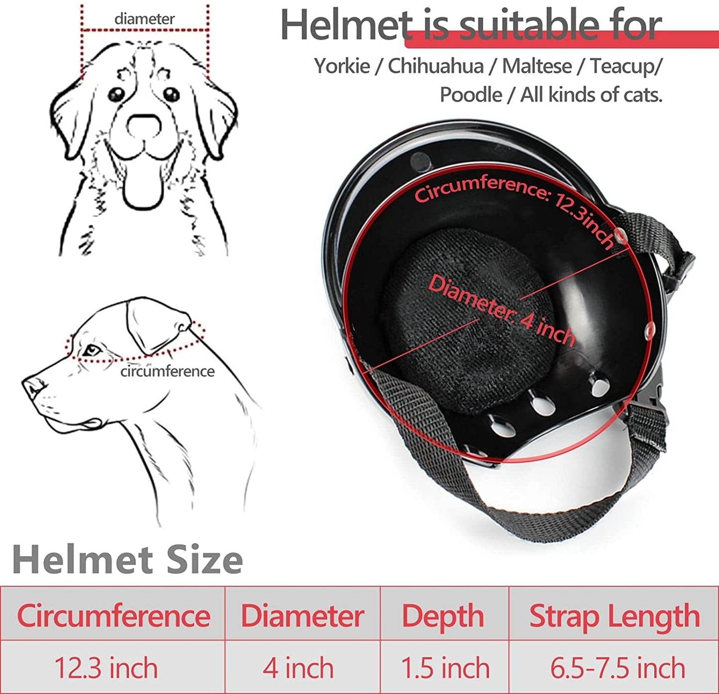 Safety Riding Dog Helmet