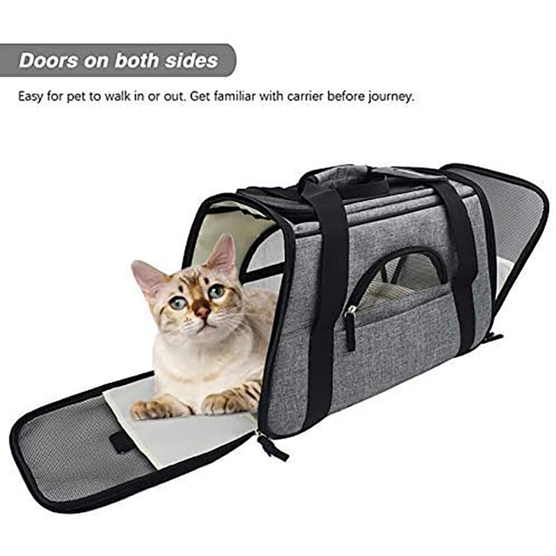 Reflective Dog Carrier With Safety Leash