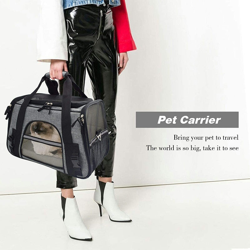 Reflective Dog Carrier With Safety Leash
