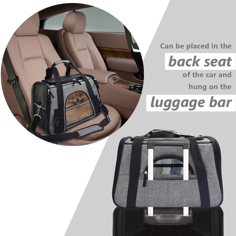 Reflective Dog Carrier With Safety Leash