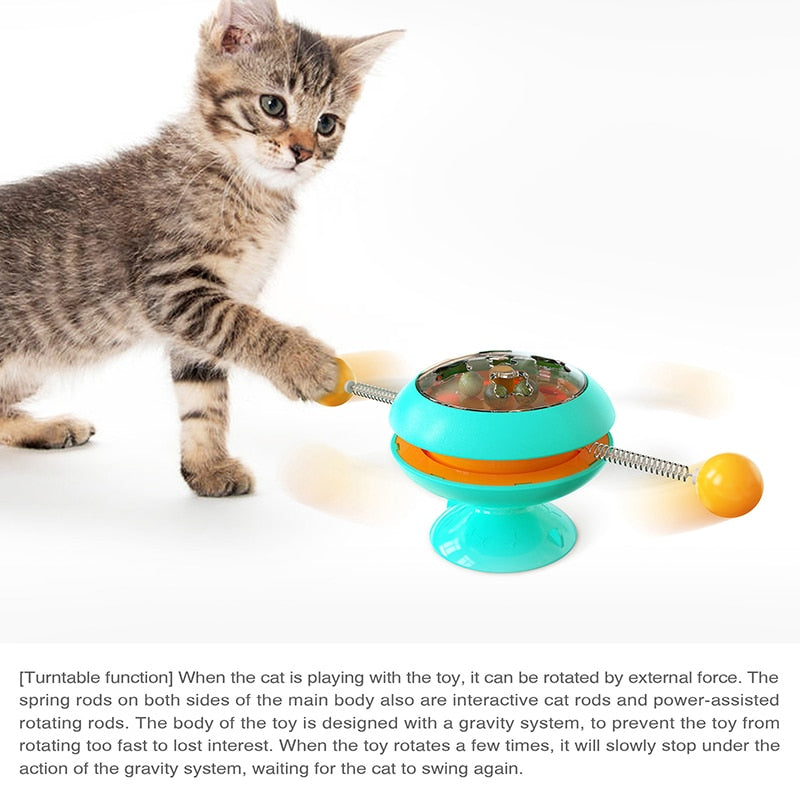 Interactive Cat Toy With Strong Suction Cup