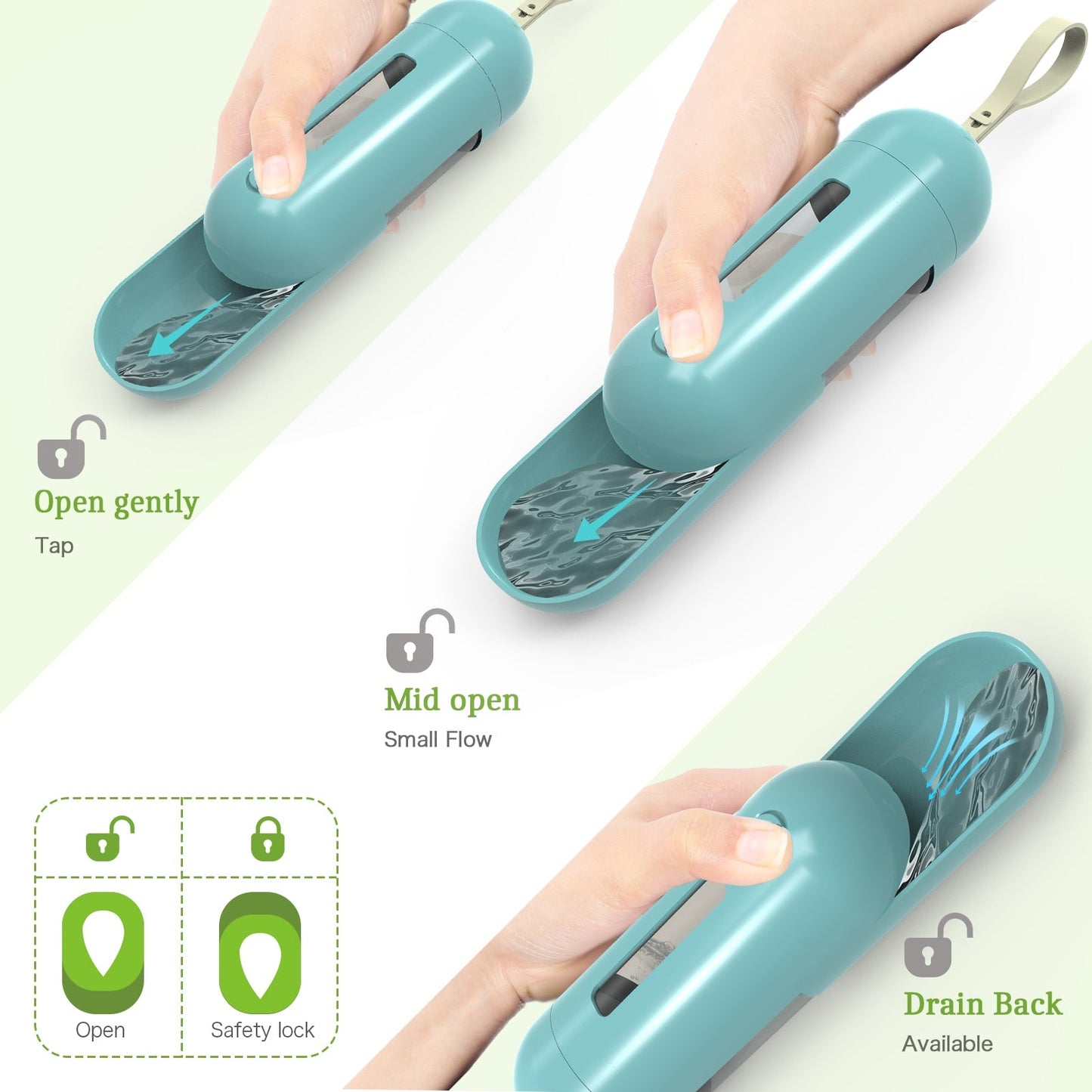 Dog Water Bottle With Poop Bag Dispenser