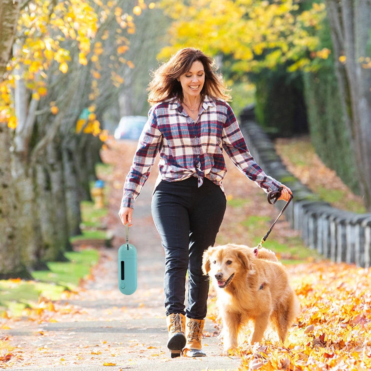 Dog Water Bottle With Poop Bag Dispenser