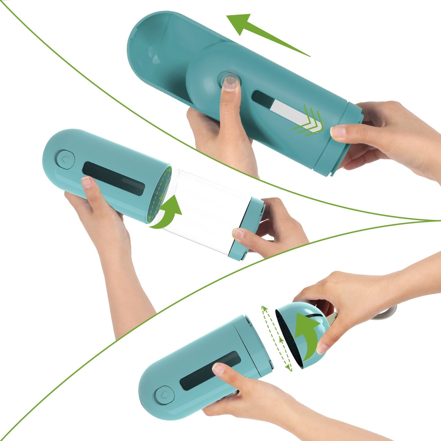 Dog Water Bottle With Poop Bag Dispenser