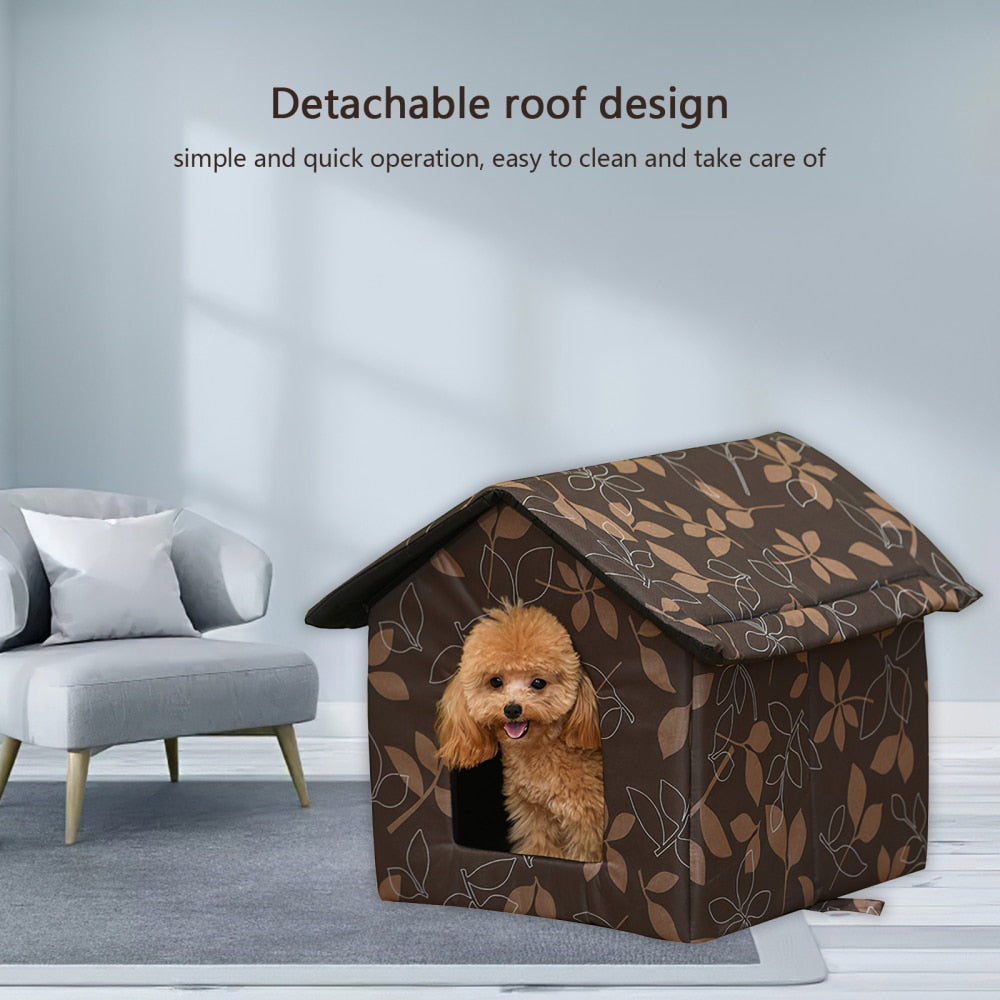 Winter Warm Soft Plush Dog Kennel