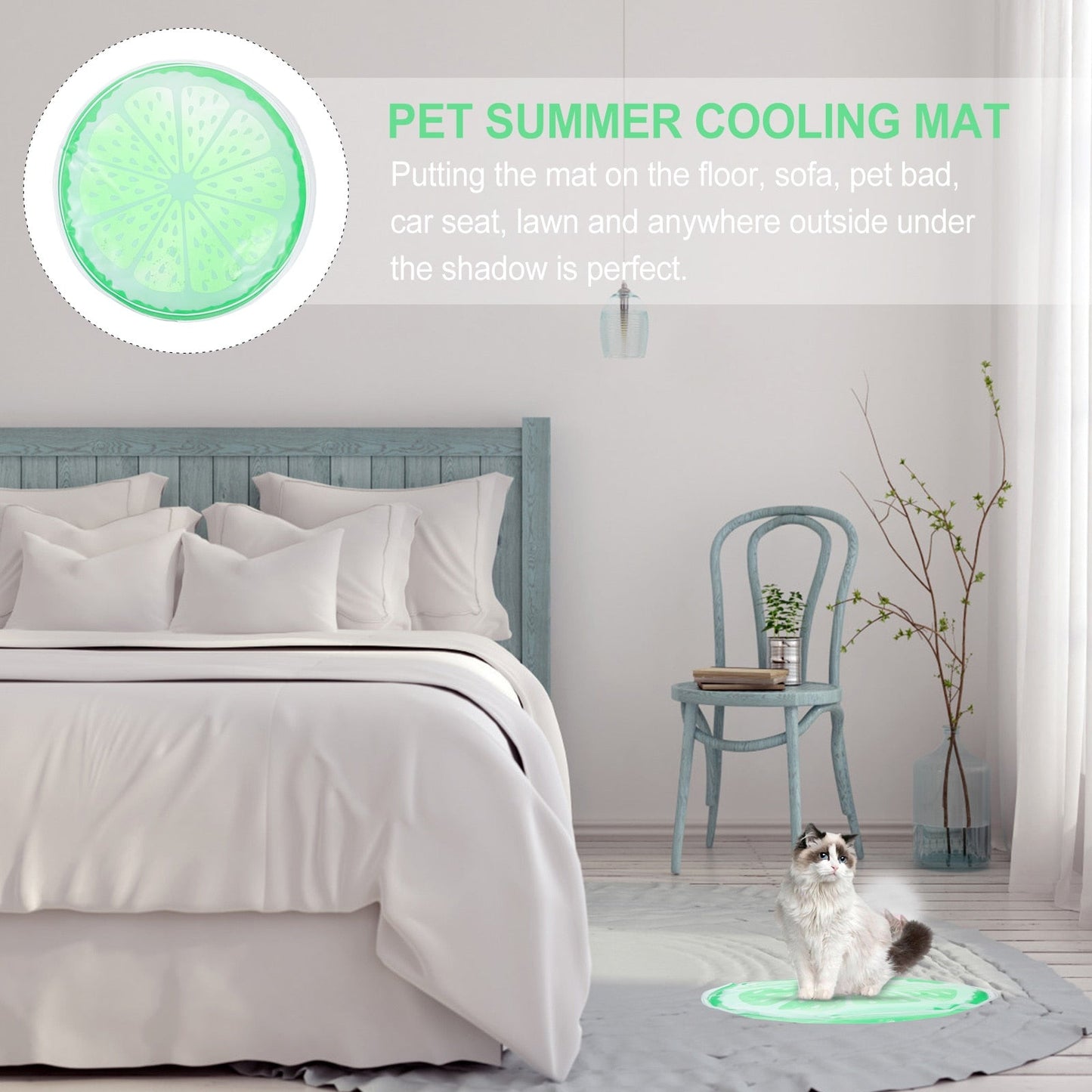 Lemon Self Cooling Dog Mat