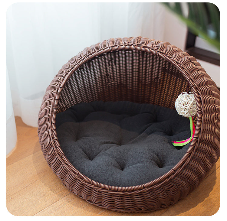 Forest Themed Handmade Rattan Pet Nest