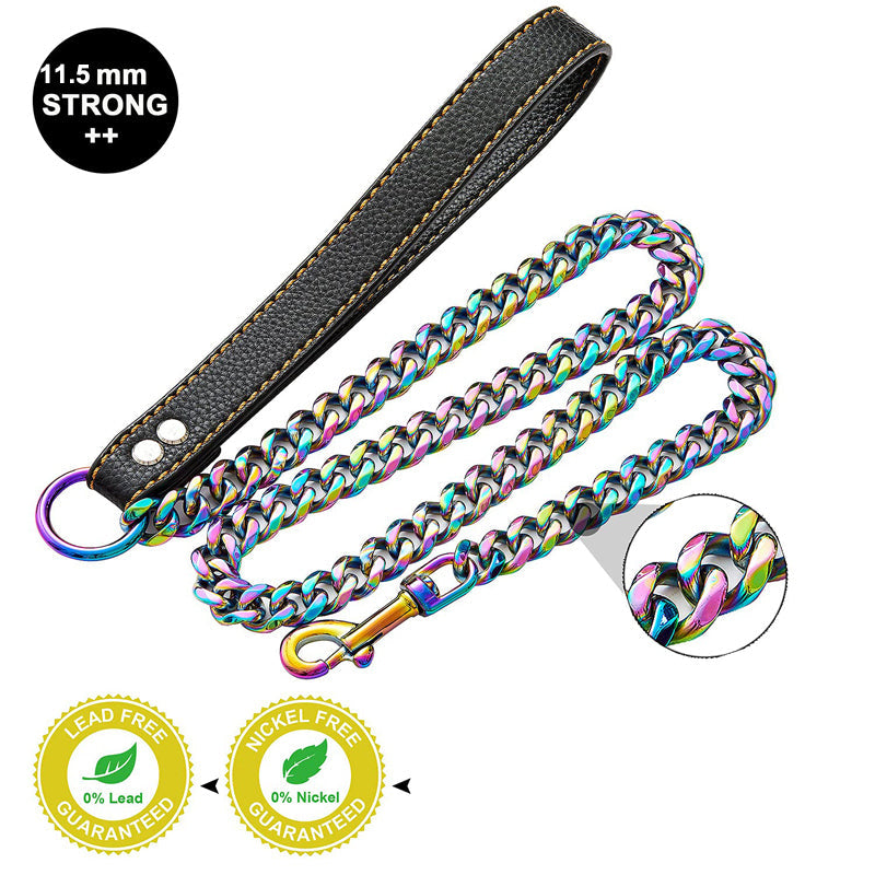 Strong Cuban Stainless Steel Pet Lead