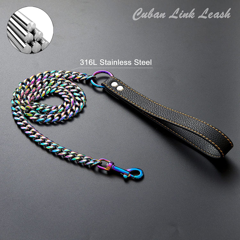 Strong Cuban Stainless Steel Pet Lead
