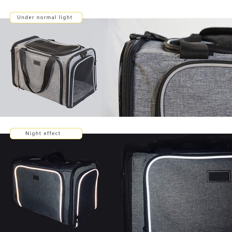2 Side Expandable Small Dog Carrier