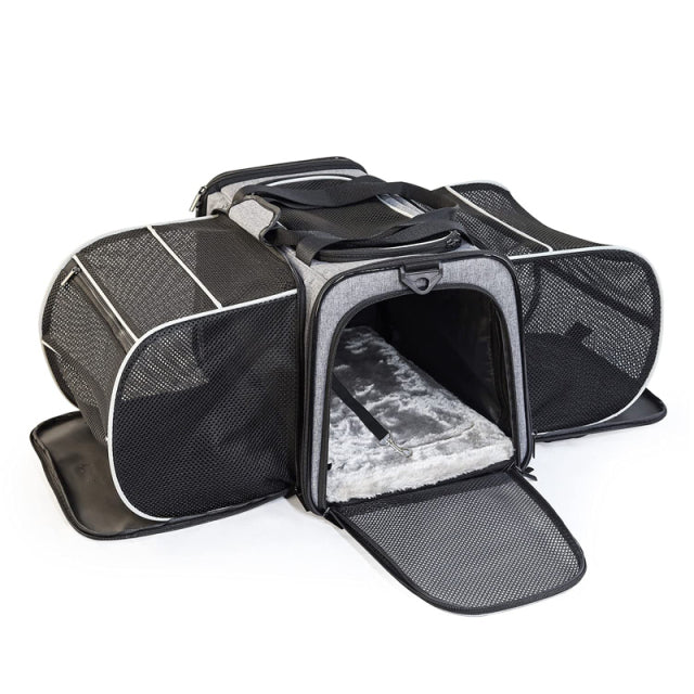 2 Side Expandable Small Dog Carrier