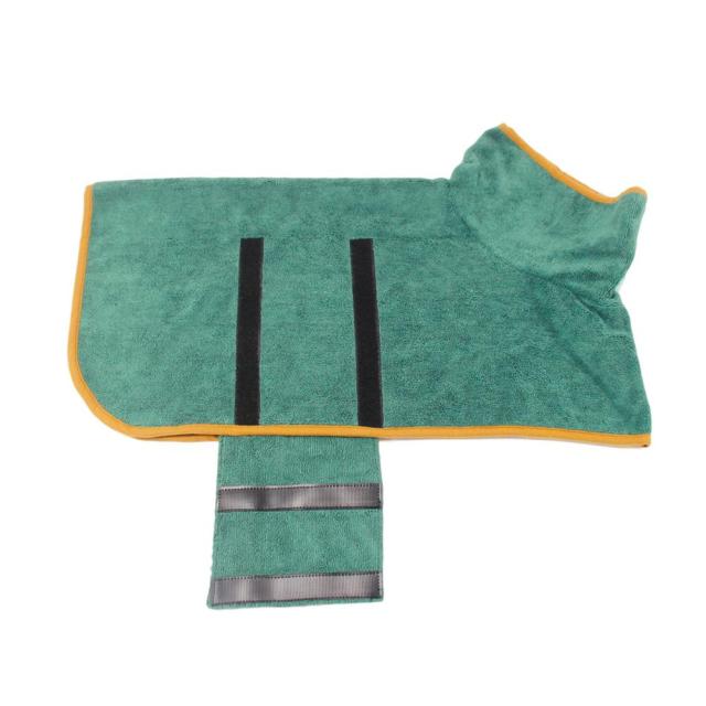 Hook & Loop Fastener Design Dog Bathrobe
