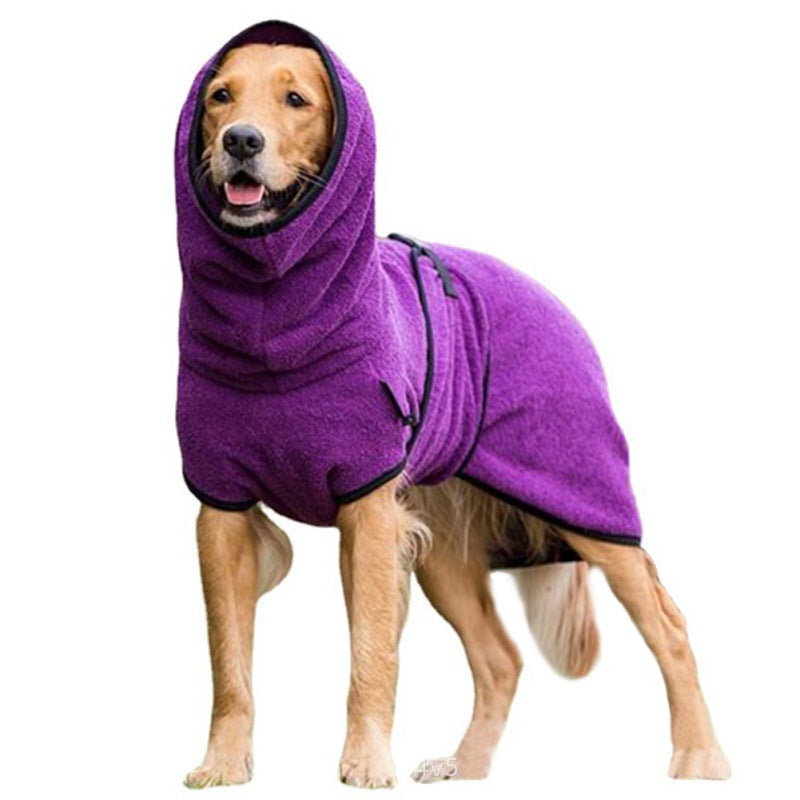 Adjustable Absorbent Dog Bathrobe