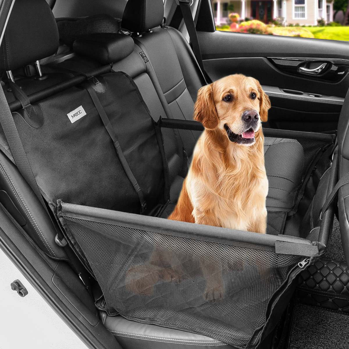 Folding Hammock Dog Car Front Seat Cover