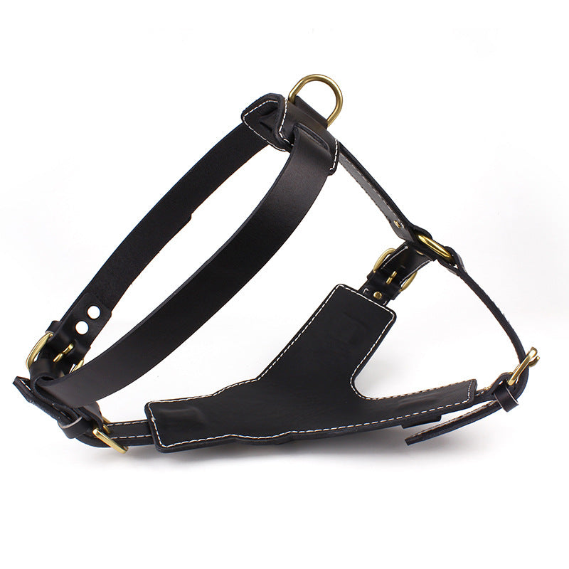 Luxury Dog Leather Chest Harness