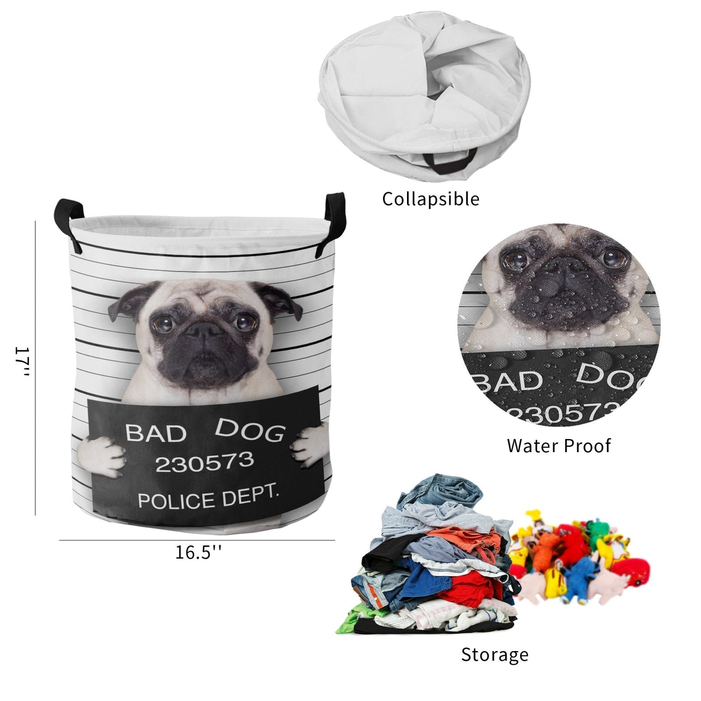 Foldable Waterproof Dog Toys Storage Basket