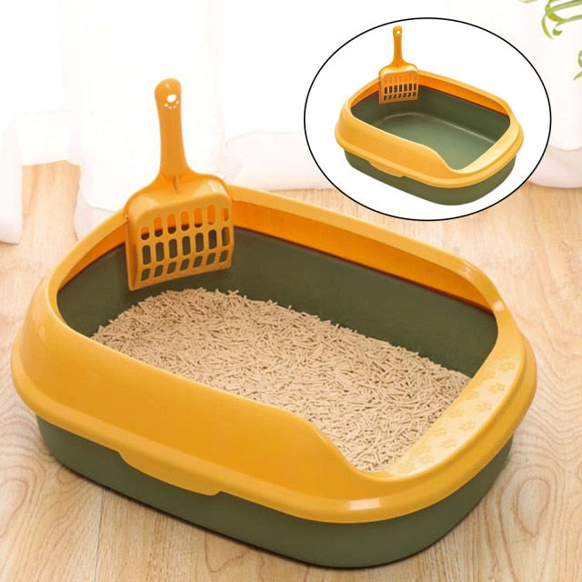 Detachable Rim Durable Cat Litter Box