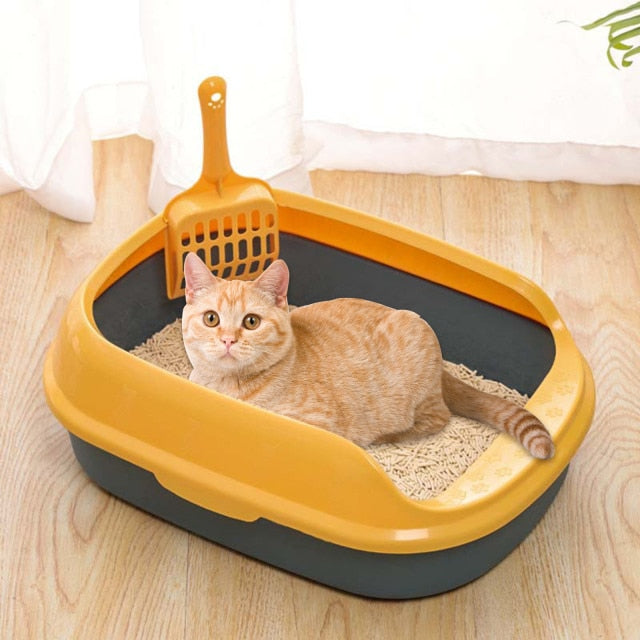Detachable Rim Durable Cat Litter Box