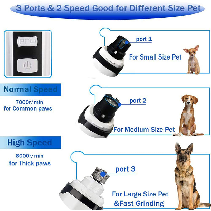 2 Speed LCD Dog Nail Grinder